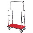 Stainless Steel Hotel Luggage Cart Bellman Cart Trolley service with carpet